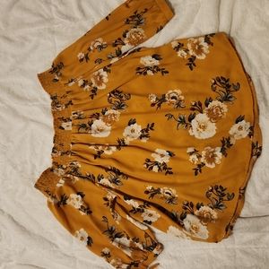 Off shoulder floral blouse